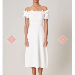 Brand new white off the shoulder dress
